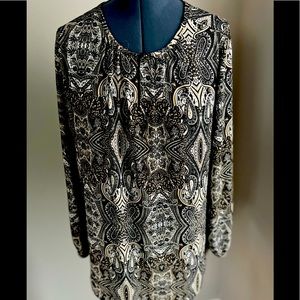 Tunic Top-Black/White XL